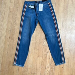 Just Black womens  Blue Jeans with Striped Detail